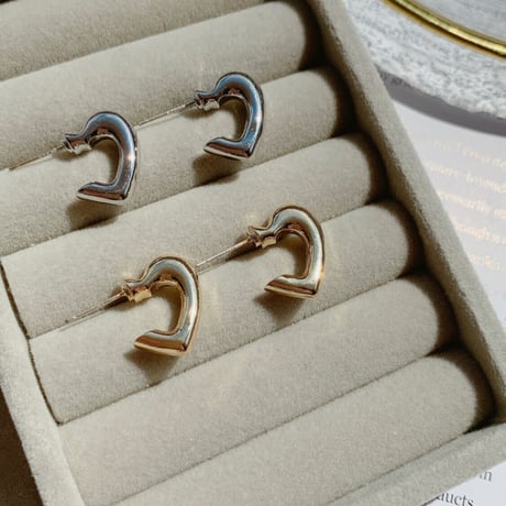 half heart mini pierce