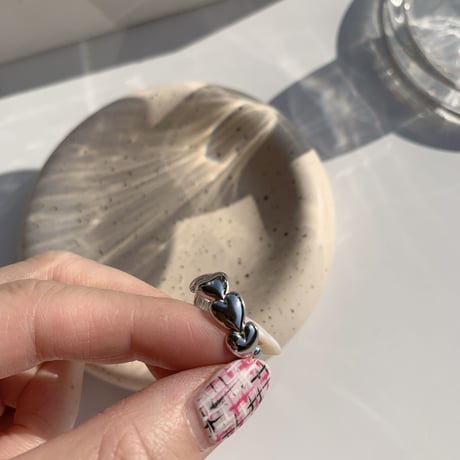 silver heart ring