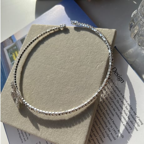 flower stone choker necklace