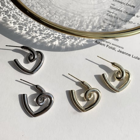 heart hoop pierce/earring