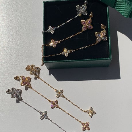 flower stone long chain pierce