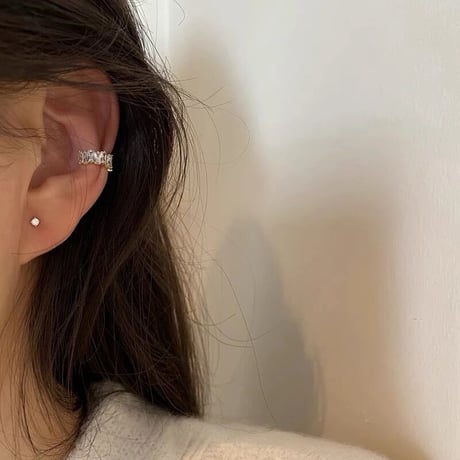 gold stone ear cuffs