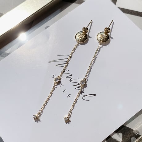gold long chain pierce