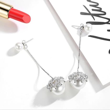 pearl jewelry long chain  pierce