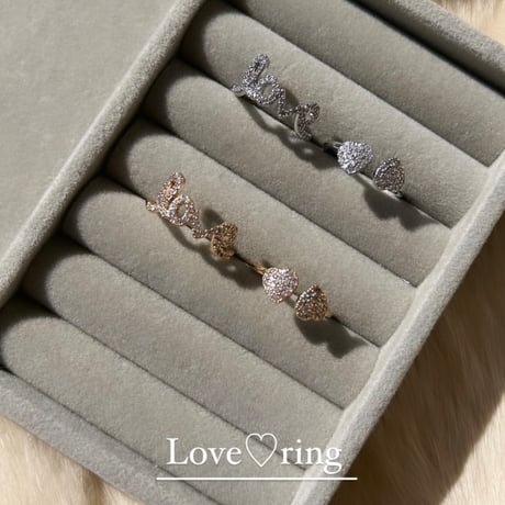 LOVE＋♡︎ ring 2set