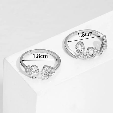 LOVE＋♡︎ ring 2set