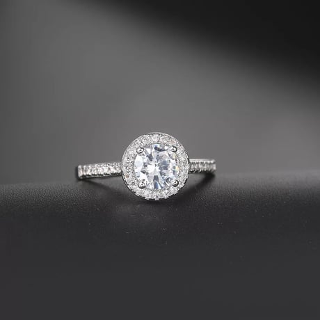 zirconia stone ring 2set