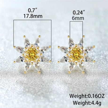 flower zirconia pierce