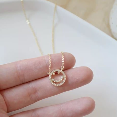 smile gold necklace
