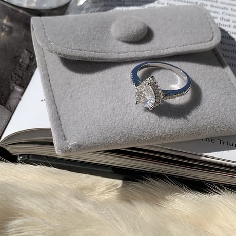 zirconia drop stone ring
