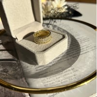 gold ball stone ring