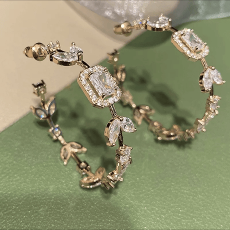 stone hoop pierce