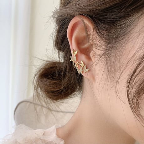 butterfly asymmetry  pierce ear cuffs