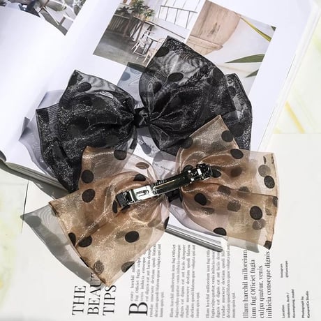 see-through polkadot hair valetta