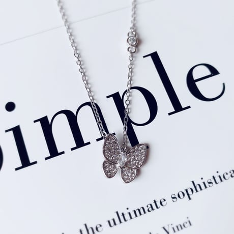 silver925 butterfly necklace