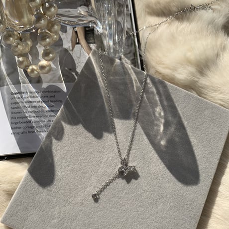 butterfly chain stone necklace