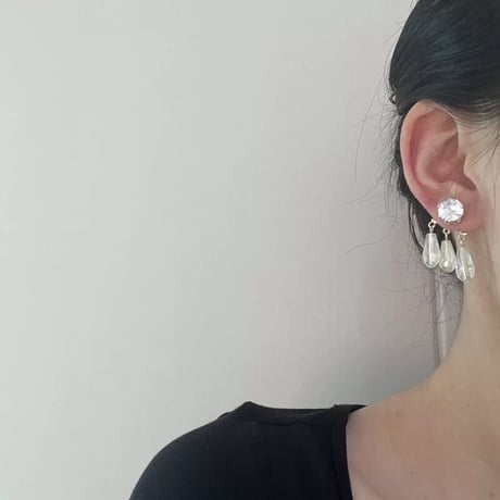 tassel clear stone2way  pierce
