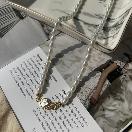 shell flower pearl necklace