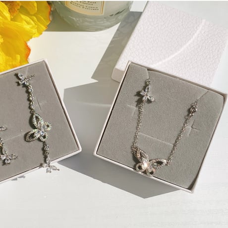 butterfly zirconia necklace