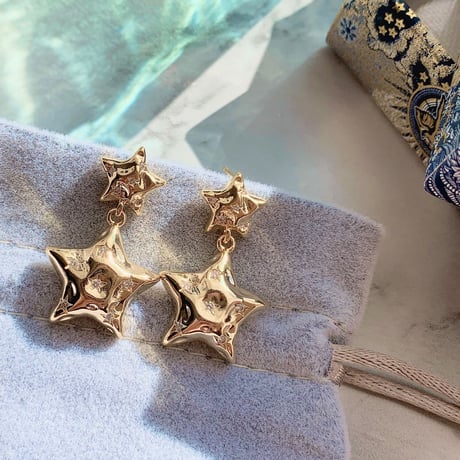 vintage gold star pierce