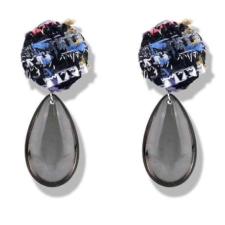 tweed clear drop pierce