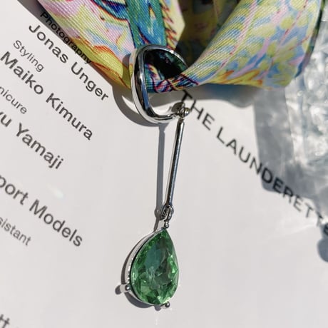 green drop  stone ear cuffs