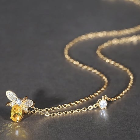 bee stone necklace