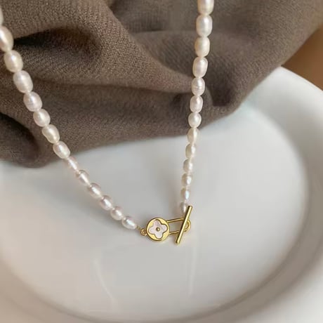 shell flower pearl necklace