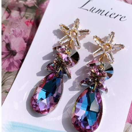 purple stone × star pierce