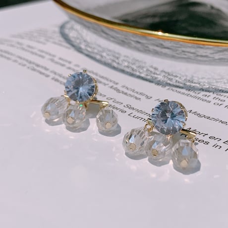 tassel clear stone2way  pierce