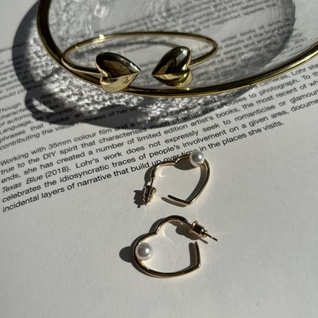 double heart bangle