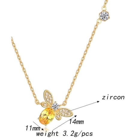 bee stone necklace