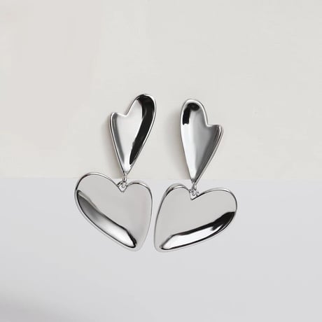 metal double heart  pierce