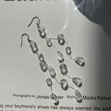 clear long hook pierce