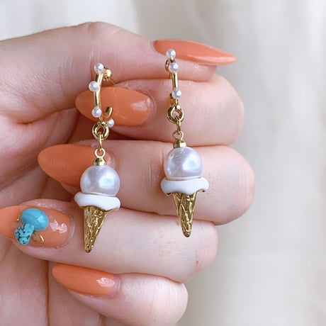 summer ice cream pearl loop pierce