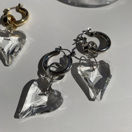 heart clear loop pierce