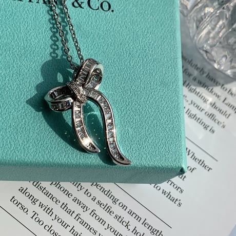 three-dimensional ribbon necklace