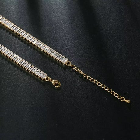 square stone anklet