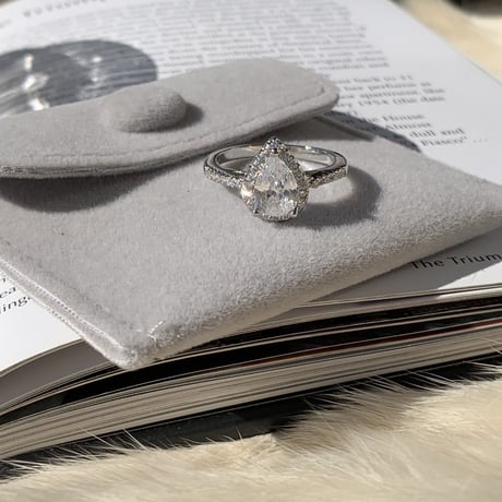 zirconia drop stone ring