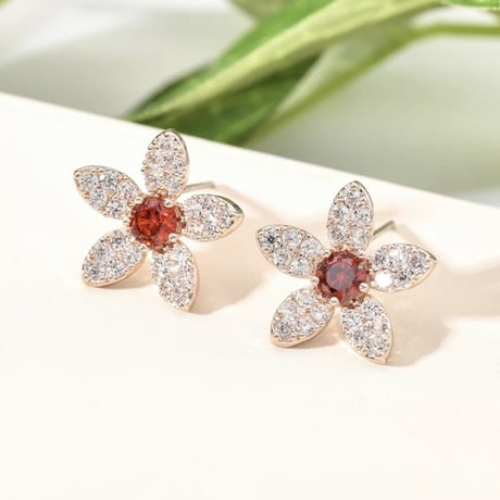 flower pink gold pierce