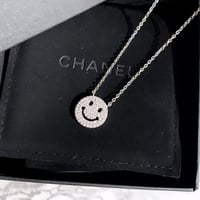 smile stone silver necklace