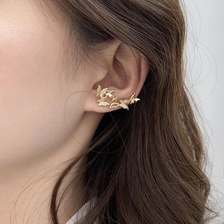 butterfly asymmetry  pierce ear cuffs