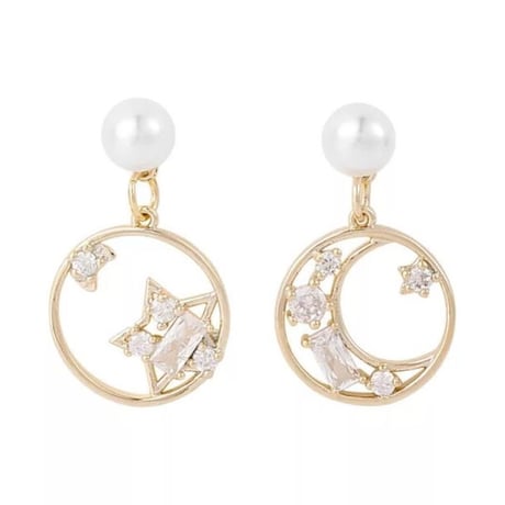 star × moon asymmetry loop pierce