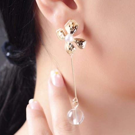 goldflower  clear long pierce