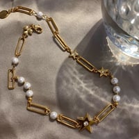 star × clover pearl necklace