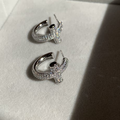 cross silver mini pierce