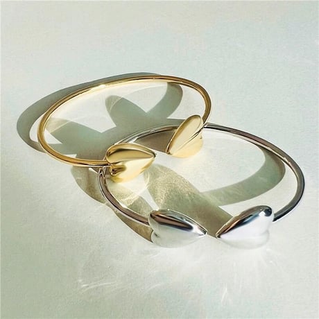 double heart bangle