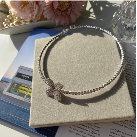flower stone choker necklace
