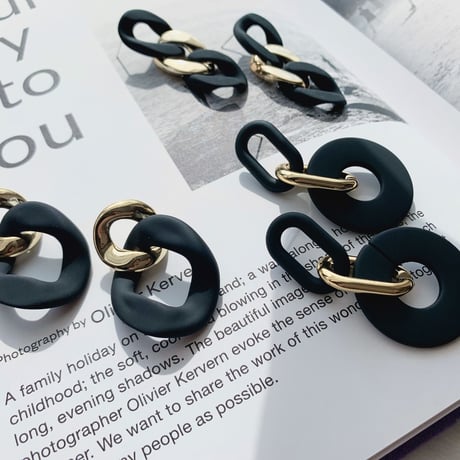 mat black × gold pierce