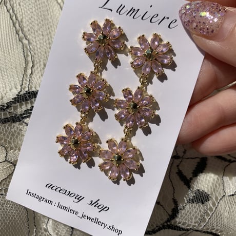 sakura flower stone  pierce